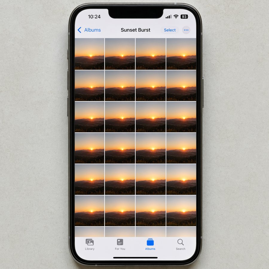A folder of nearly-identical photos